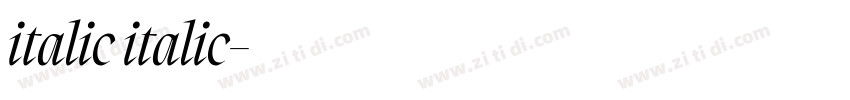 italic italic字体转换 italic italic字体转换